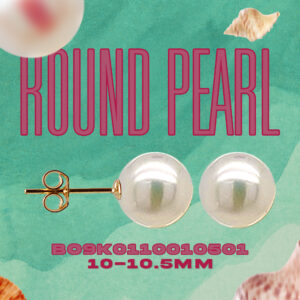 9K Gold Freshwater Round Pearl Earrings