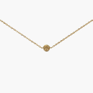 18K Gold Chain Sand Dollar Necklace with Diamonds
