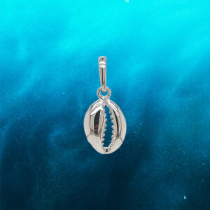 Cowrie Shell Sterling Silver Pendant