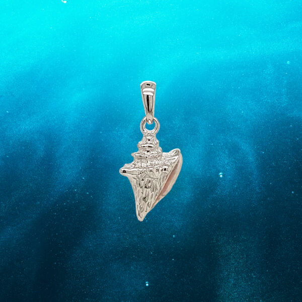 Conch Snail Sterling Silver Pendant - Image 2