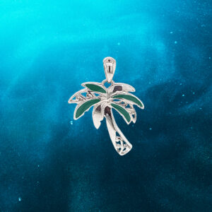 Coconut Tree Sterling Silver Pendant