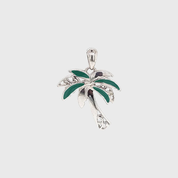 Coconut Tree Sterling Silver Pendant