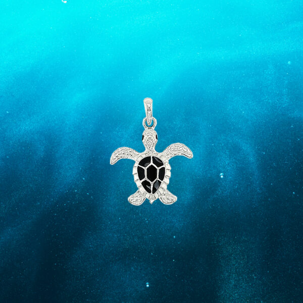 Sea Turtle Sterling Silver Pendant - Image 2