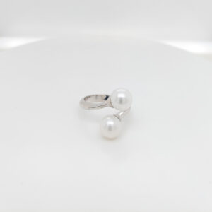 Dual Freshwater Pearl 18K Gold Ring