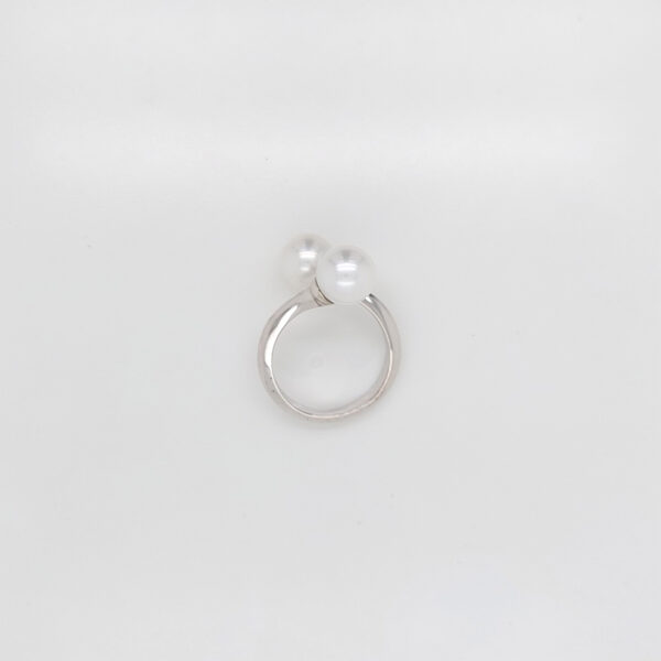 Dual Freshwater Pearl 18K Gold Ring - Image 4