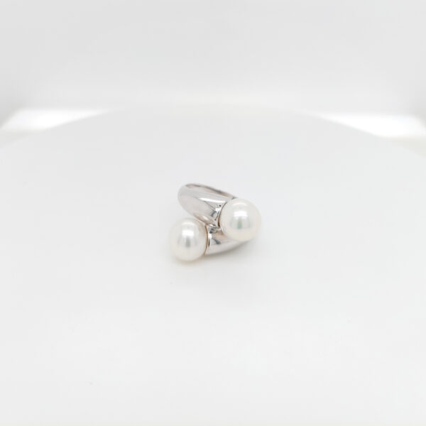 Dual Freshwater Pearl 18K Gold Ring