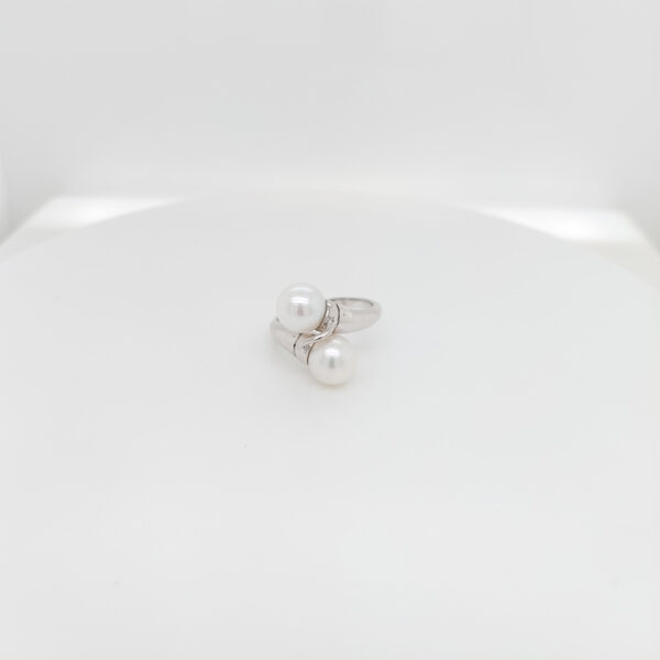 Dual Freshwater Pearl Sterling Silver Ring