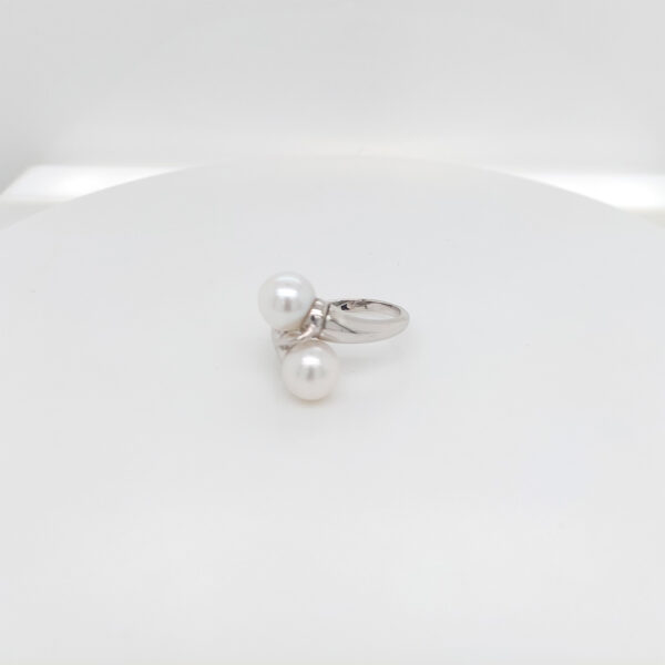 Dual Freshwater Pearl Sterling Silver Ring - Image 3