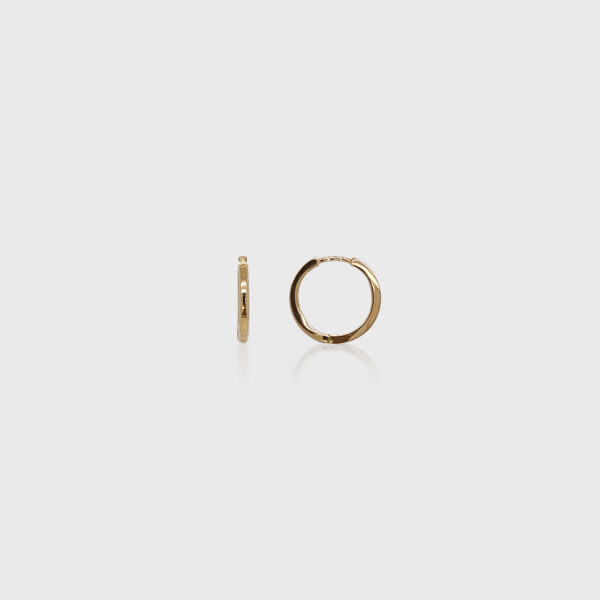 18K Gold 15mm Huggies Earrings