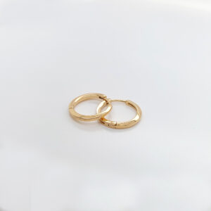 18K Gold 15mm Huggies Earrings