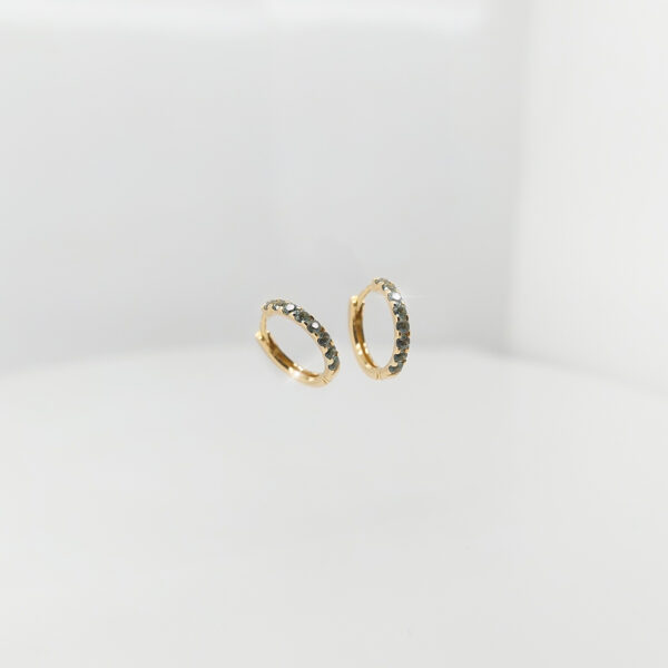 18K Gold London Topaz Huggies Earrings