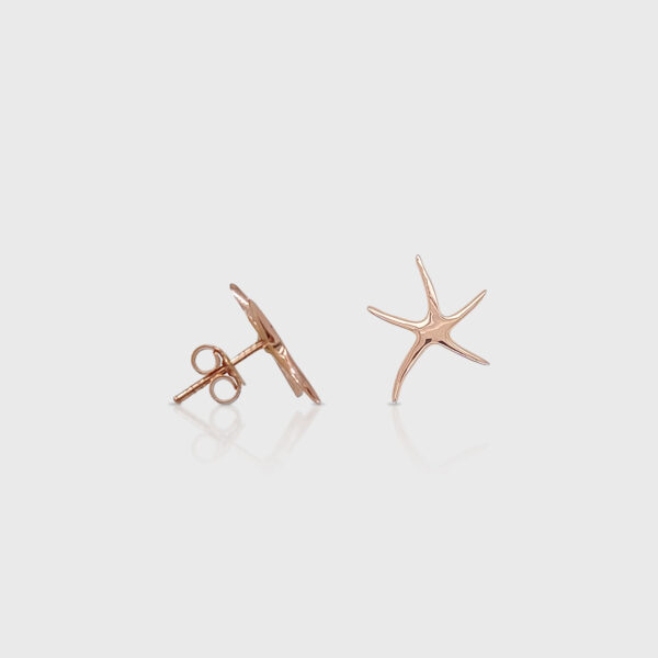 18K Gold Starfish Stud Earrings