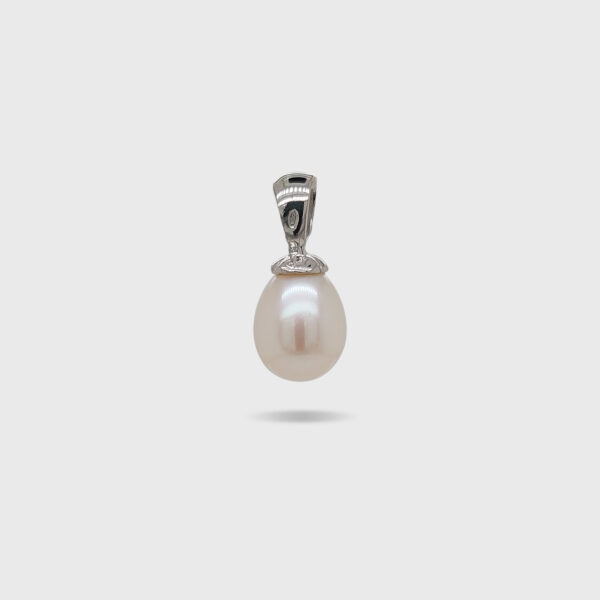 Sterling Silver Bail with 10mm Freshwater Pearl Pendant