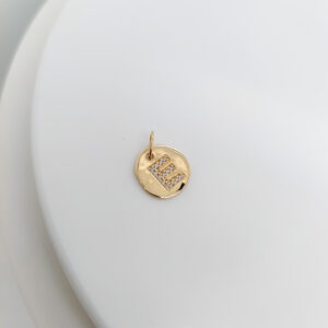 18K Gold 10.5mm Letter 