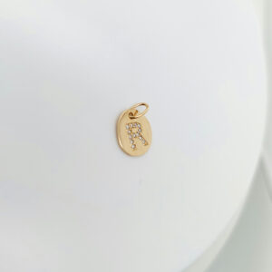 18K Gold 10.5mm Letter 