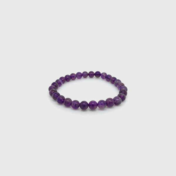 Amethyst Stone Beads Elastic Bracelet