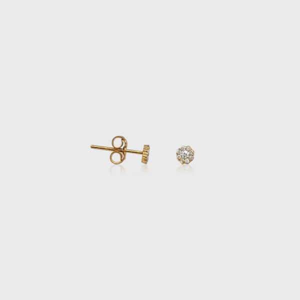 18K Gold Illusion Stud Earrings