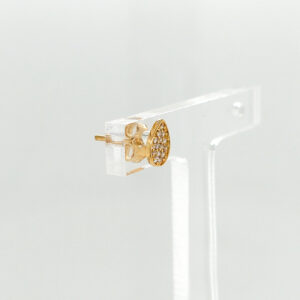 18K Gold Pear-shaped Diamond Stud Earrings