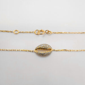 18K Gold Cowrie Chain Bracelet