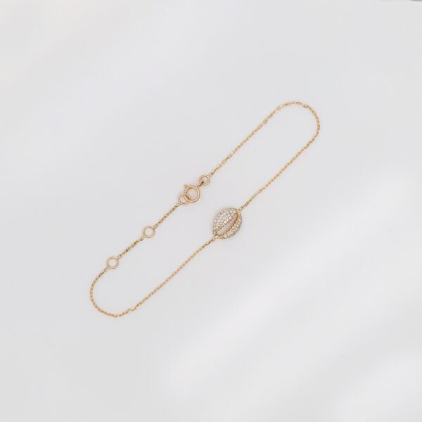 18K Gold Cowrie Chain Bracelet