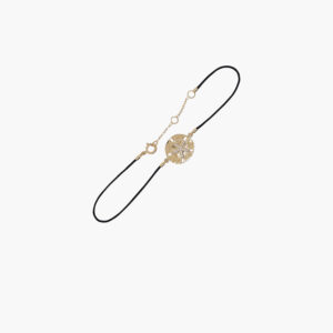 18K Gold Sand Dollar Pendant Nylon Bracelet