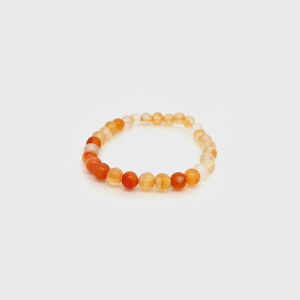 Carnelian Stone Beads Elastic Bracelet