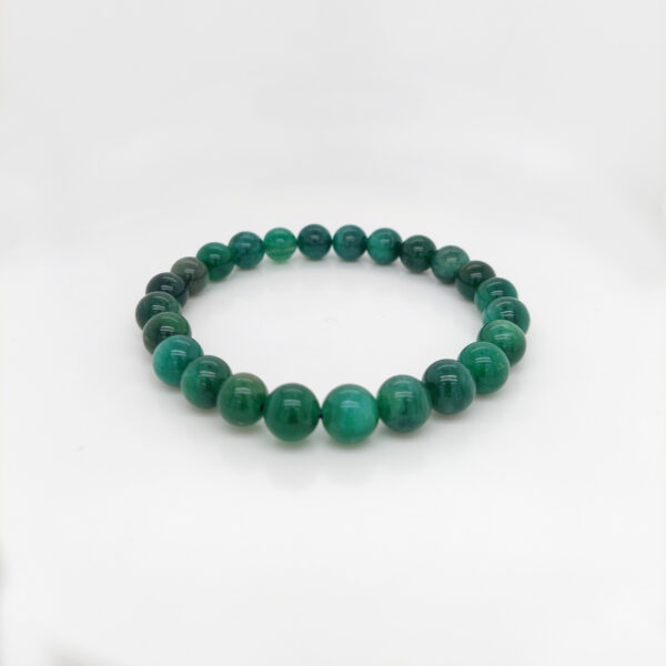 Emerald Stone Beads Elastic Bracelet