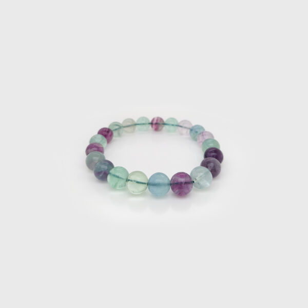 Fluorite Stone Beads Elastic Bracelet