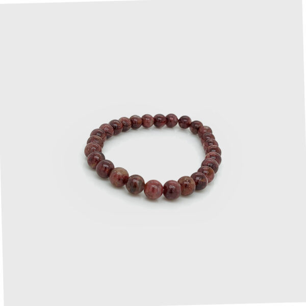 Garnet Stone Beads Elastic Bracelet