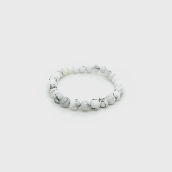 Howlite Stone Beads Elastic Bracelet