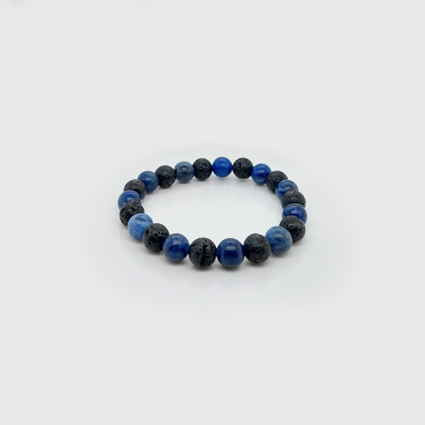 Lava Stone/Sodalite Stone Beads Elastic Bracelet