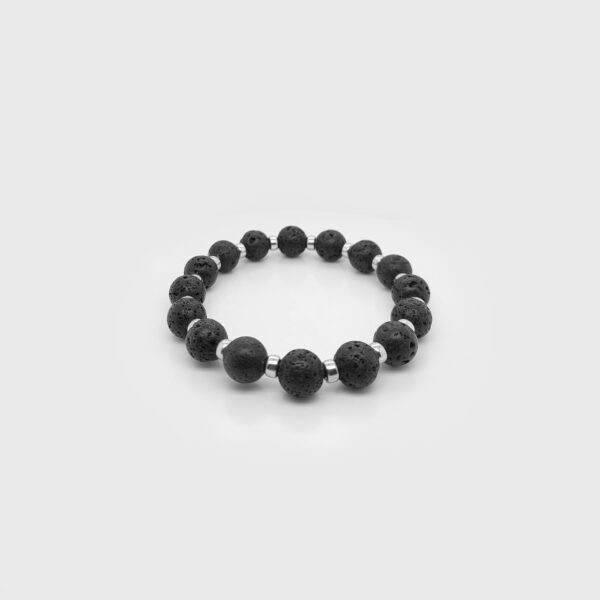 Lava Spacer Beads Elastic Bracelet