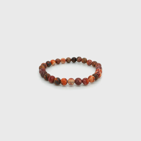 Leopard Jasper Stone Beads Elastic Bracelet