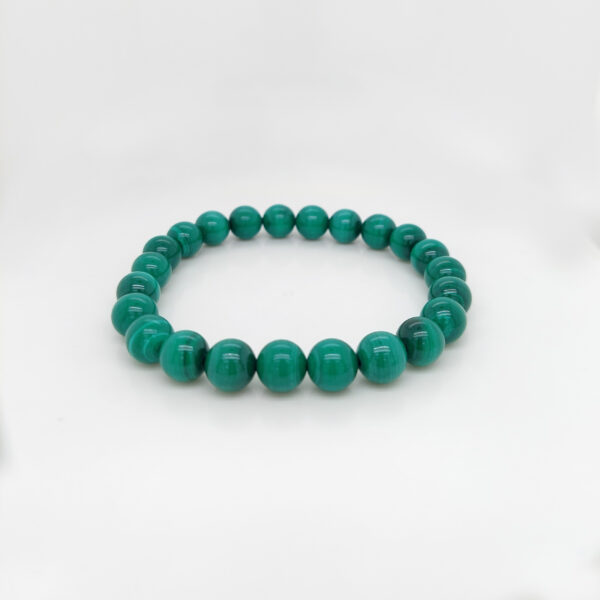 Malachite Stone Beads Elastic Bracelet