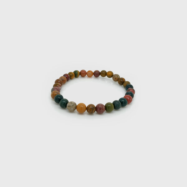 Ocean Jasper Stone Beads Elastic Bracelet