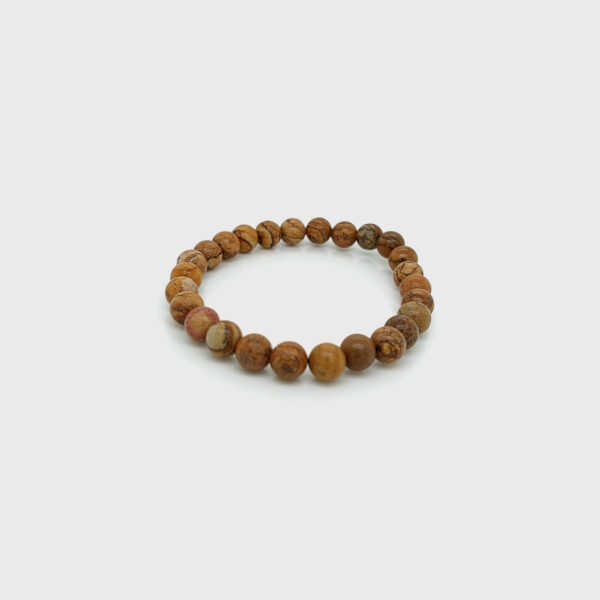 Picture Jasper Stone Beads Elastic Bracelet