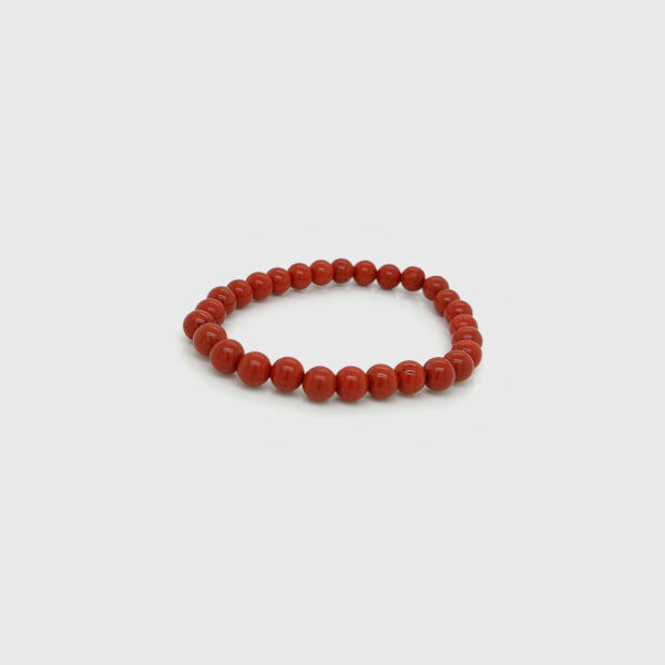 Red Jasper Stone Beads Elastic Bracelet