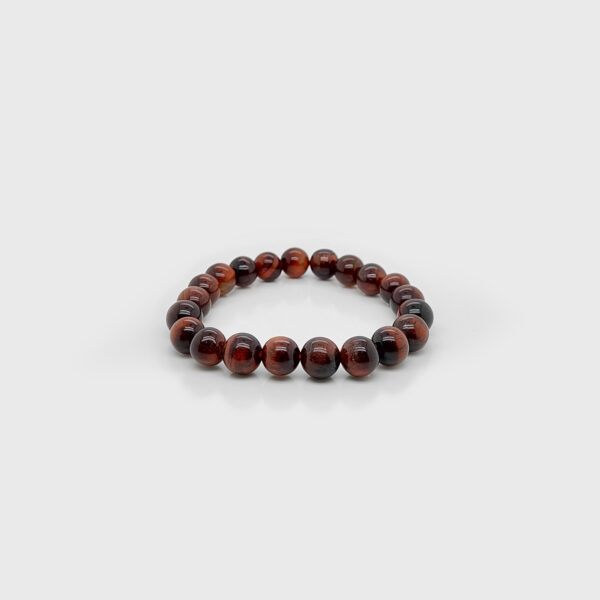 Red Tiger Eye Stone Beads Elastic Bracelet