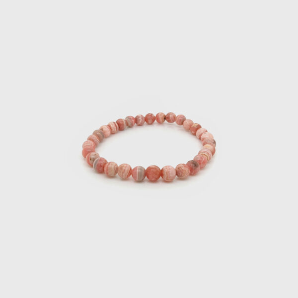 Rhodocrosit Stone Beads Elastic Bracelet