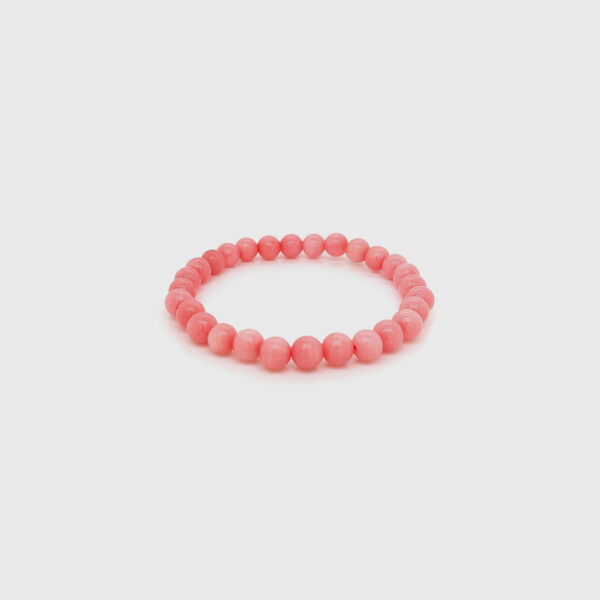 Rhodonite Stone Beads Elastic Bracelet