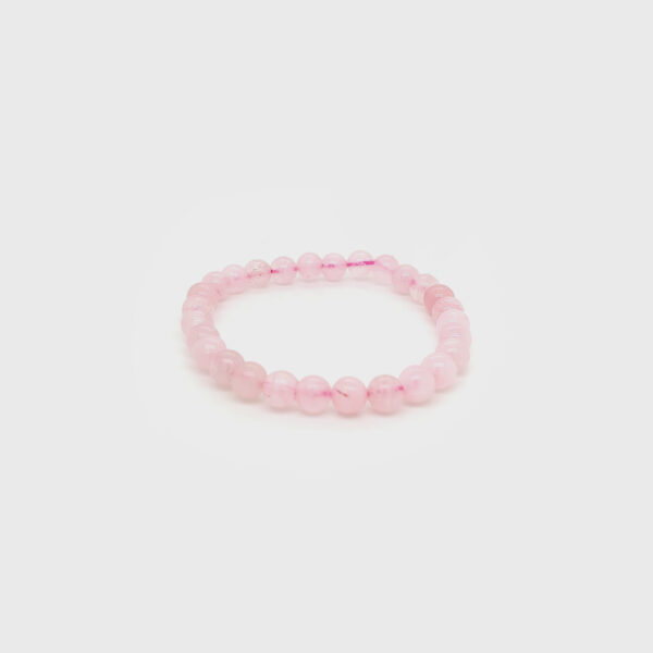 Rose Quartz Stone Beads Elastic Bracelet