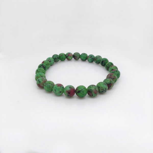 Ruby Zoisite Stone Beads Elastic Bracelet