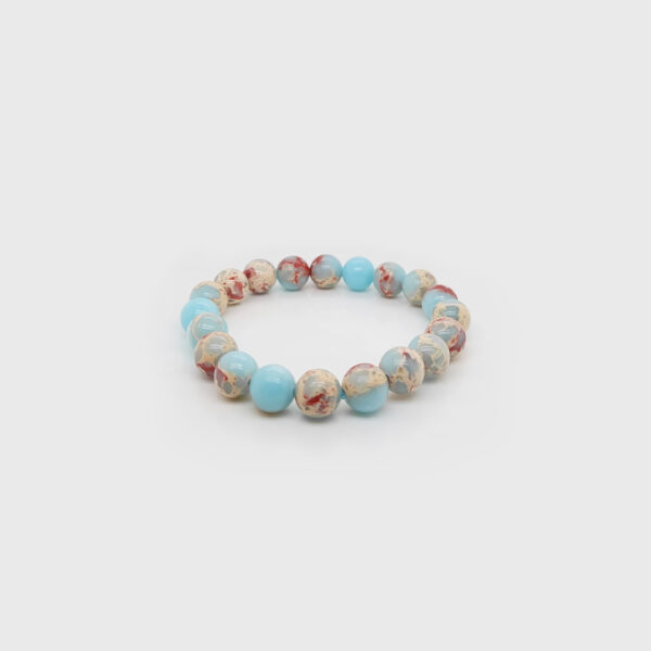 Shoushan Stone Beads Elastic Bracelet