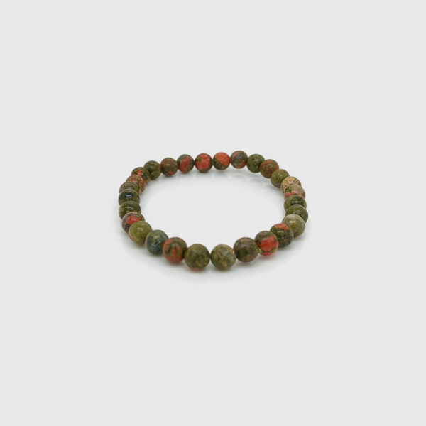 Unakite Stone Beads Elastic Bracelet