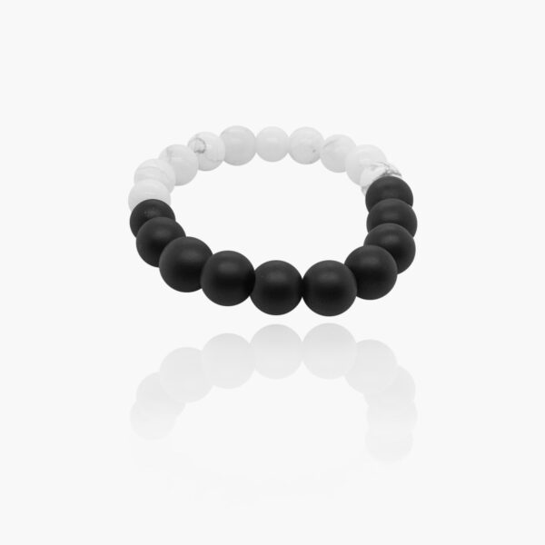 Yin-yang Stone Beads Elastic Bracelet